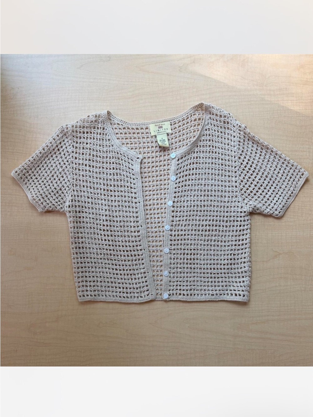 Vintage Linen & Cotton Hand-Knit Cardigan